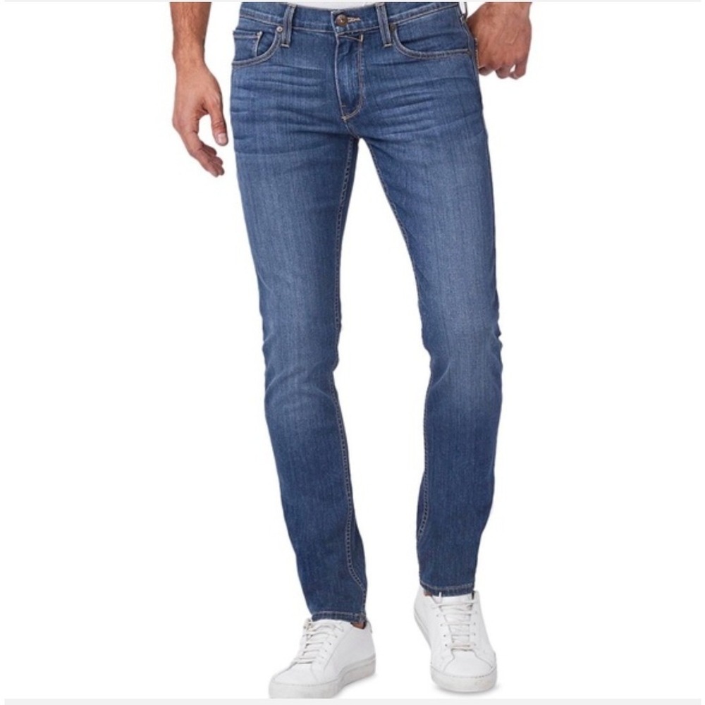 Paige Men's Croft Skinny Jeans Medium Blue Wash Transcend Stretch Denim-‎ 36/28
